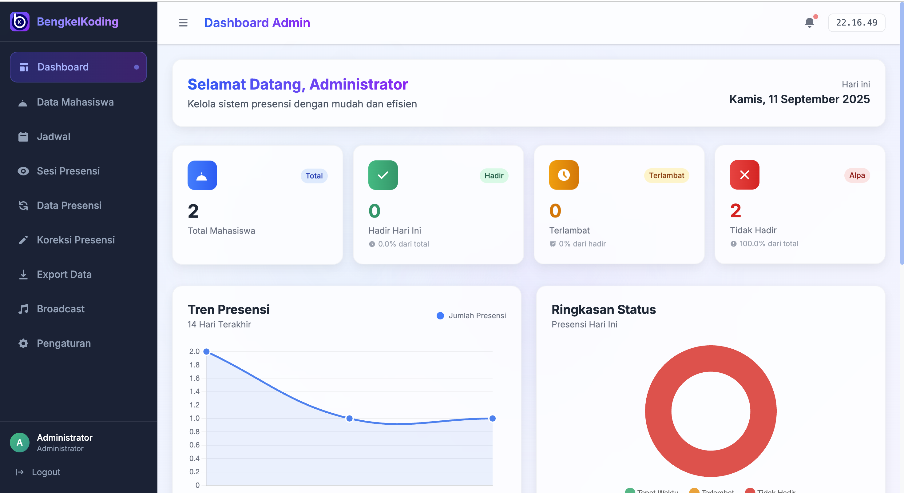 Bengkel Koding Attendance System